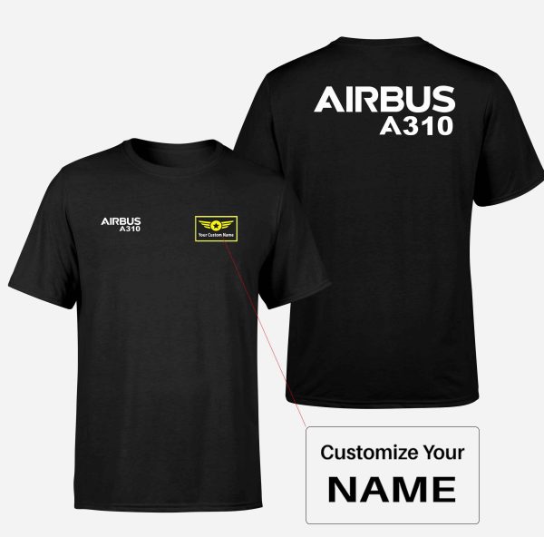 Airbus A310 & Text Designed Double-Side T-Shirts Online Hot Sale