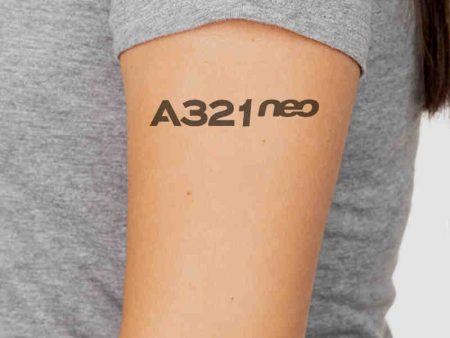 A321neo & Text Designed Tattoes Hot on Sale