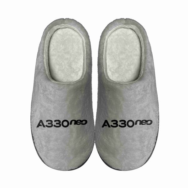 A330neo & Text Designed Cotton Slippers Online Hot Sale