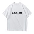 A321neo & Text Designed Relax Fit T-Shirts Supply