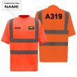 A319 Flat Text Designed Reflective T-Shirts on Sale