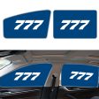 777 Flat Text Designed Car Sun Shade (Side window) on Sale