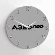 A320neo & Text Designed Wall Clocks Hot on Sale