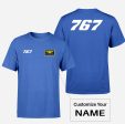 767 Flat Text Designed Double-Side T-Shirts on Sale