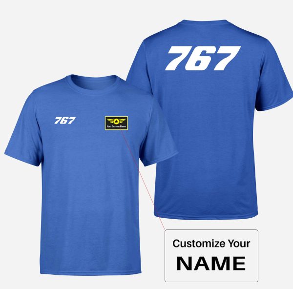 767 Flat Text Designed Double-Side T-Shirts on Sale