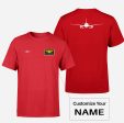 Airbus A320 Silhouette Designed Double-Side T-Shirts Supply