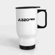 A320neo & Text Designed Travel Mugs (With Holder) Discount