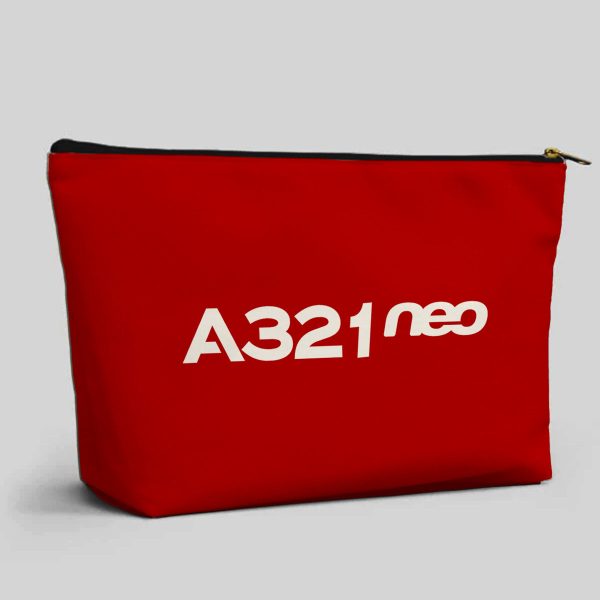 A321neo & Text Designed Zipper Pouch Cheap