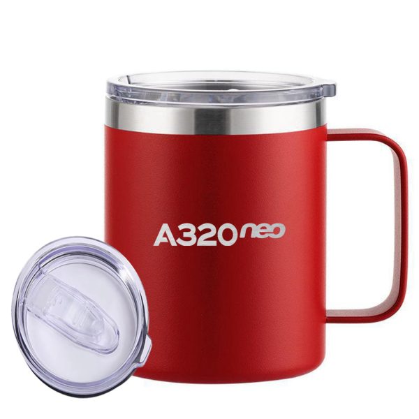 A320neo & Text Designed Stainless Steel Laser Engraved Mugs Online now