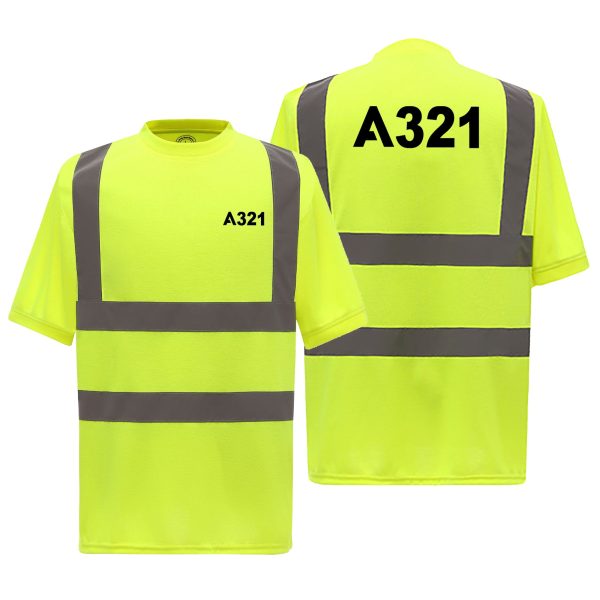 A321 Flat Text Designed Reflective T-Shirts Supply