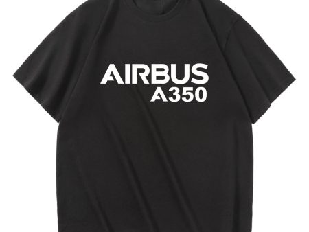 Airbus A350 & Text Designed Relax Fit T-Shirts For Cheap