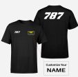 787 Flat Text Designed Double-Side T-Shirts Hot on Sale