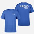 Airbus A320 & Text Designed Double-Side T-Shirts Cheap