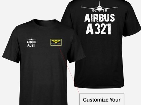 Airbus A321 & Plane Designed Double-Side T-Shirts on Sale