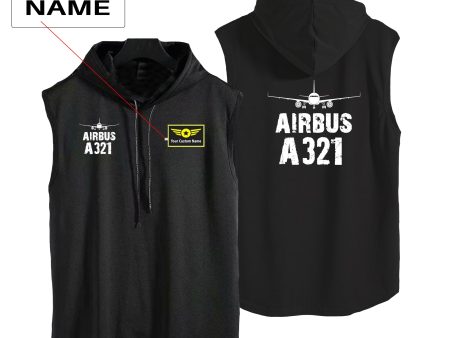 Airbus A321 & Plane Designed Hooded Tank Tops Hot on Sale