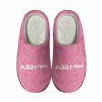 A321neo & Text Designed Cotton Slippers on Sale