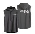 Airbus A330 & Text Designed Hooded Tank Tops Supply