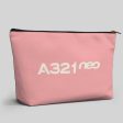 A321neo & Text Designed Zipper Pouch Cheap