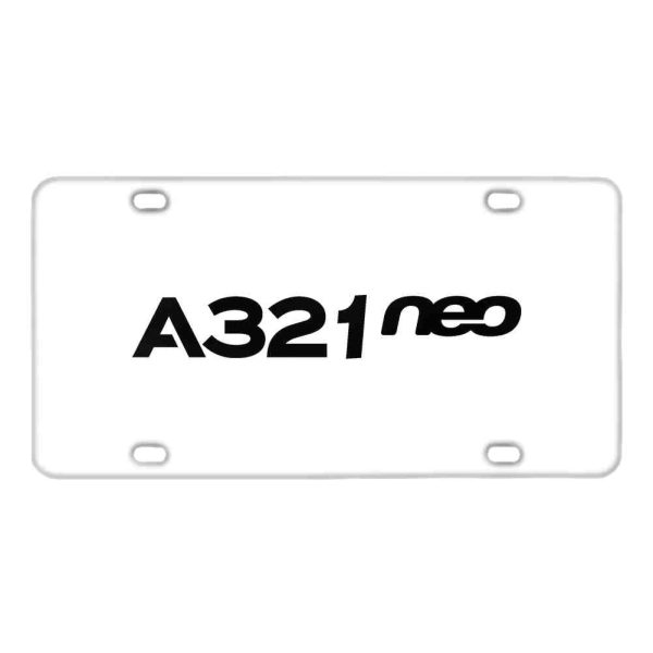 A321neo & Text Designed Metal (License) Plates For Sale