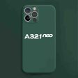 A321neo & Text Designed Soft Silicone iPhone Cases For Sale