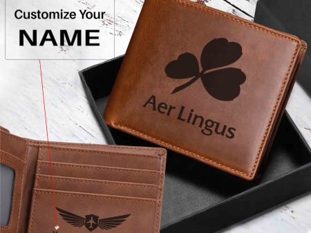 Aer Lingus Airlines Designed Laser Leather Wallets For Discount