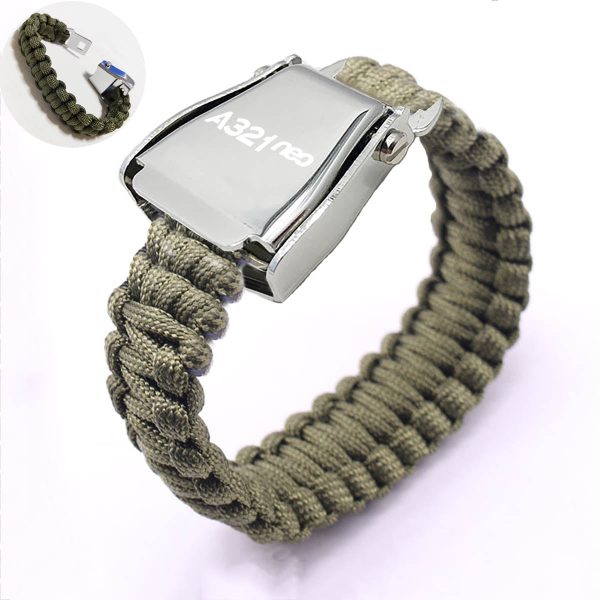 A321neo & Text Design Airplane Seat Belt Bracelet For Discount