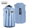 A330 Text Designed Hooded Tank Tops Discount