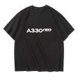 A330neo & Text Designed Relax Fit T-Shirts Discount