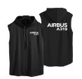 Airbus A319 & Text Designed Hooded Tank Tops Cheap