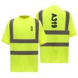 A319 Text Designed Reflective T-Shirts Supply