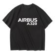 Airbus A320 & Text Designed Relax Fit T-Shirts Supply