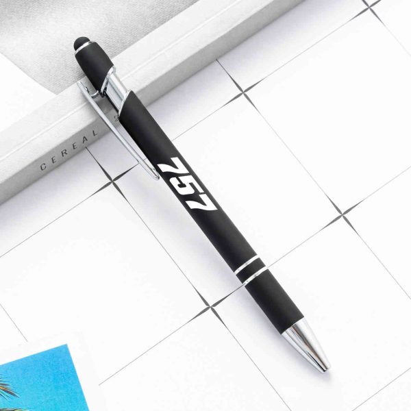 757 Flat Text Designed Ballpens Capacitive Screen Touch Pens Hot on Sale