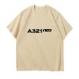 A321neo & Text Designed Relax Fit T-Shirts Supply