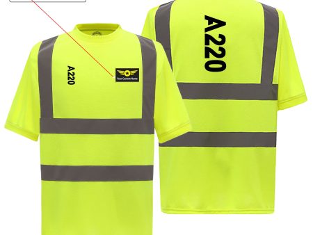 A220 Text Designed Reflective T-Shirts For Sale