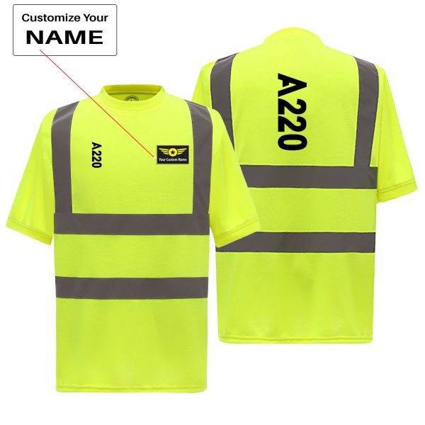 A220 Text Designed Reflective T-Shirts For Sale