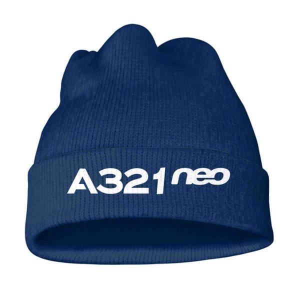 A321neo & Text 3D Knit Beanies Fashion