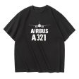 Airbus A321 & Plane Designed Relax Fit T-Shirts For Cheap