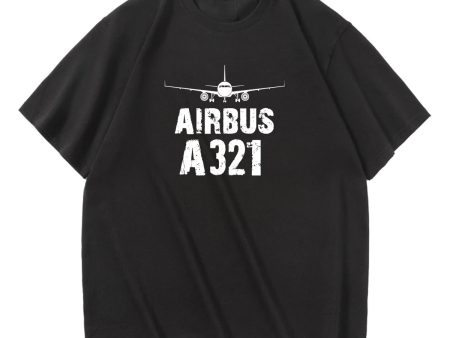 Airbus A321 & Plane Designed Relax Fit T-Shirts For Cheap