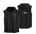 Airbus A330 Silhouette Designed Hooded Tank Tops Fashion