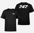 747 Flat Text Designed Double-Side T-Shirts Online