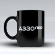 A330neo & Text Designed Black Mugs Hot on Sale