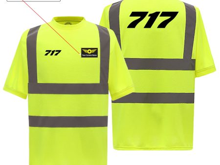 717 Flat Text Designed Reflective T-Shirts Online Sale