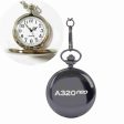 A320neo & Text Designed Pocket Watches on Sale