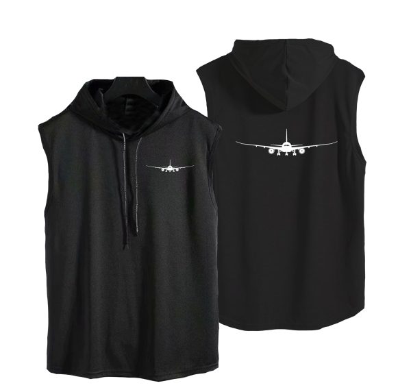 Boeing 787 Silhouette Designed Hooded Tank Tops For Cheap