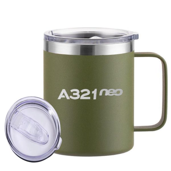 A321neo & Text Designed Stainless Steel Laser Engraved Mugs Online Sale