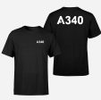 A340 Flat Text Designed Double-Side T-Shirts Online Sale