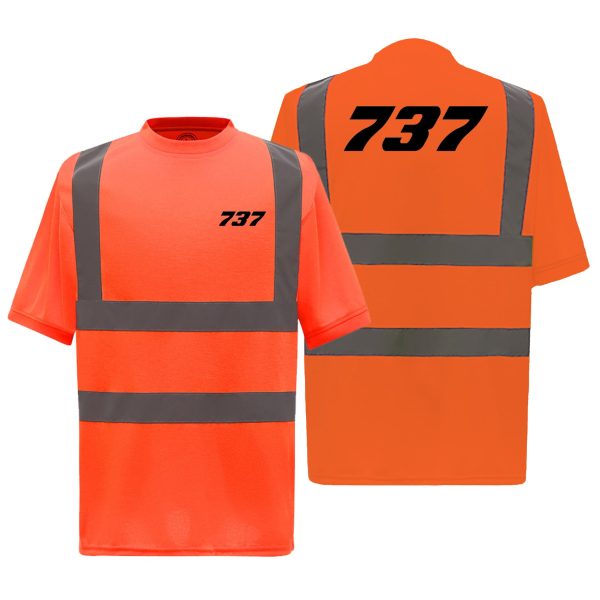 737 Flat Text Designed Reflective T-Shirts Cheap