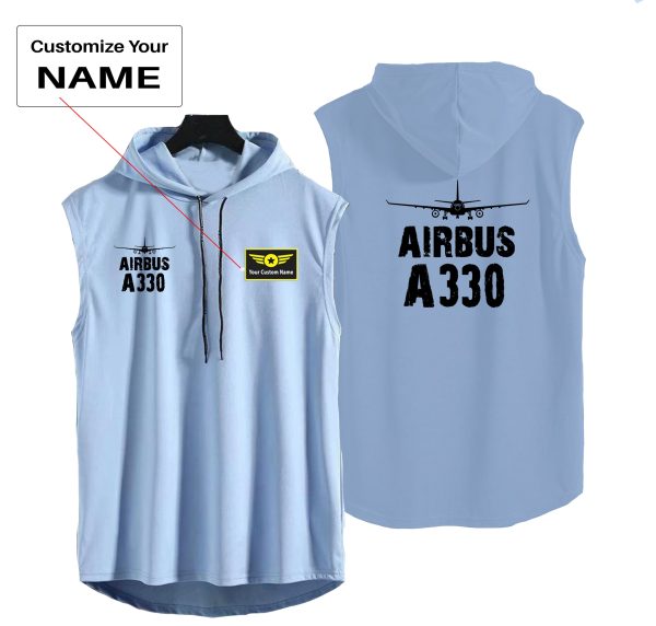 Airbus A330 & Plane Designed Hooded Tank Tops For Cheap