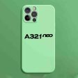 A321neo & Text Designed Soft Silicone iPhone Cases For Sale