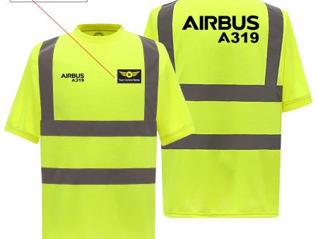 Airbus A319 & Text Designed Reflective T-Shirts For Sale